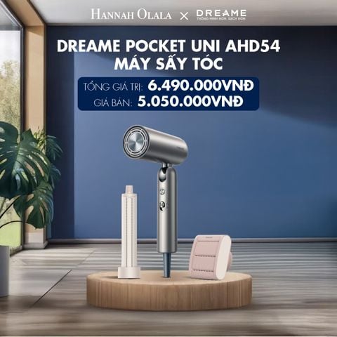  DREAME POCKET UNI AHD54 MÁY SẤY TÓC ION ÂM TƯƠNG THÍCH ĐIỆN ÁP TOÀN CẦU GẤP GỌN TÍCH HỢP TẠO KIỂU TÓC - BH 24 THÁNG 