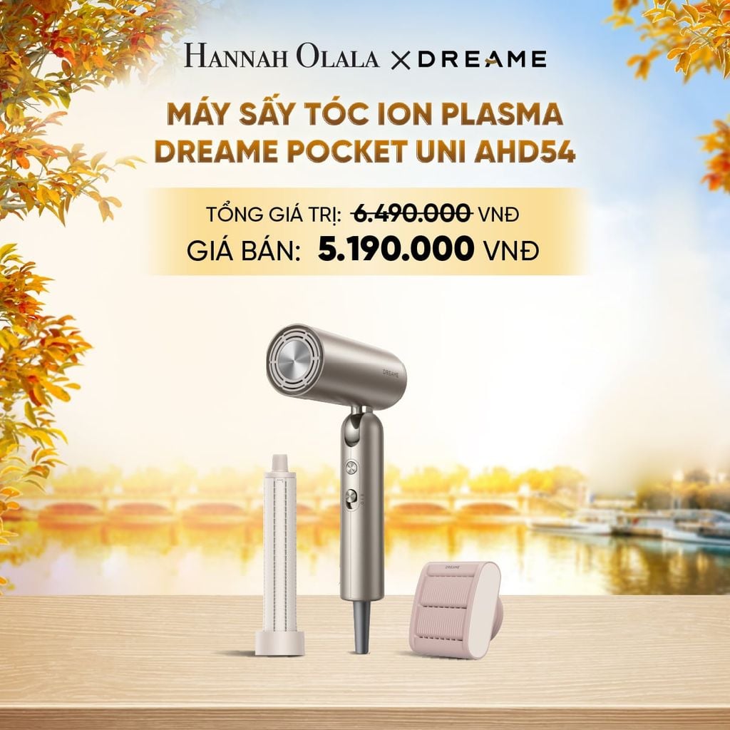  DREAME POCKET UNI AHD54 MÁY SẤY TÓC ION ÂM TƯƠNG THÍCH ĐIỆN ÁP TOÀN CẦU GẤP GỌN TÍCH HỢP TẠO KIỂU TÓC - BH 24 THÁNG - E1535 