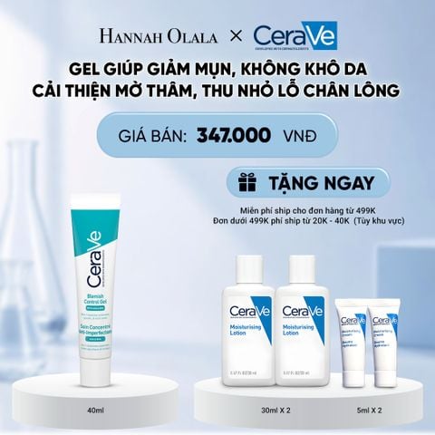  GEL GIẢM MỤN KHÔNG KHÔ DA CERAVE BLEMISH CONTROL GEL 40ML DEAL 5 