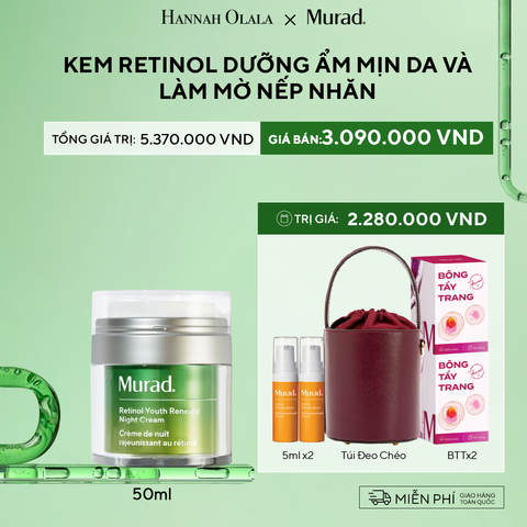  KEM RETINOL DƯỠNG ẨM MỊN DA VÀ LÀM MỜ NẾP NHĂN 50ML DEAL 5: 