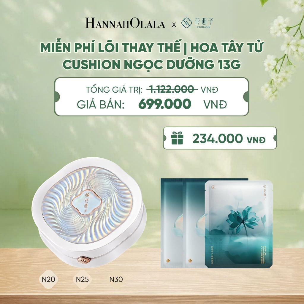  MIỄN PHÍ LÕI THAY THẾ - HOA TÂY TỬ CUSHION NGỌC DƯỠNG 13G - A156 