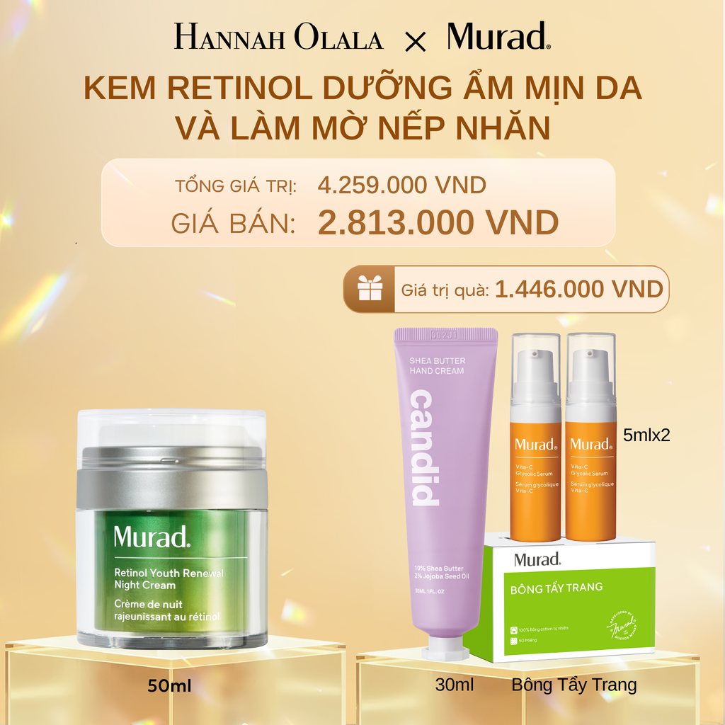  DEAL 5: KEM RETINOL DƯỠNG ẨM MỊN DA VÀ LÀM MỜ NẾP NHĂN 50ML 