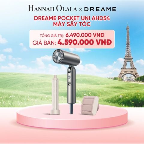  DREAME POCKET UNI AHD54 MÁY SẤY TÓC ION ÂM TƯƠNG THÍCH ĐIỆN ÁP TOÀN CẦU GẤP GỌN TÍCH HỢP TẠO KIỂU TÓC - BH 24 THÁNG - B15 
