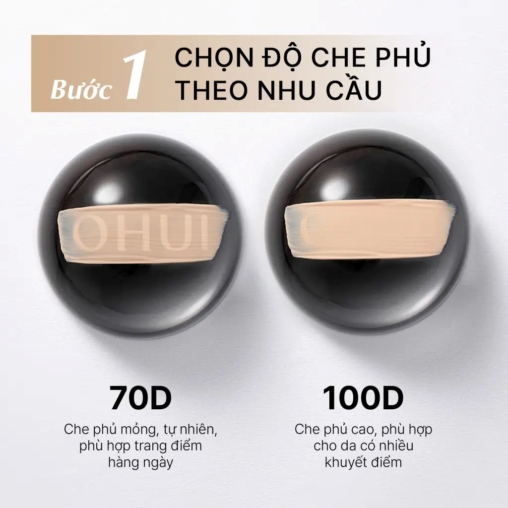  DEAL 43: [TẶNG KÈM 1 LÕI] PHẤN NƯỚC KIỀM DẦU MỎNG NHẸ OHUI ULTIMATE COVER DENIER CUSHION 13G 
