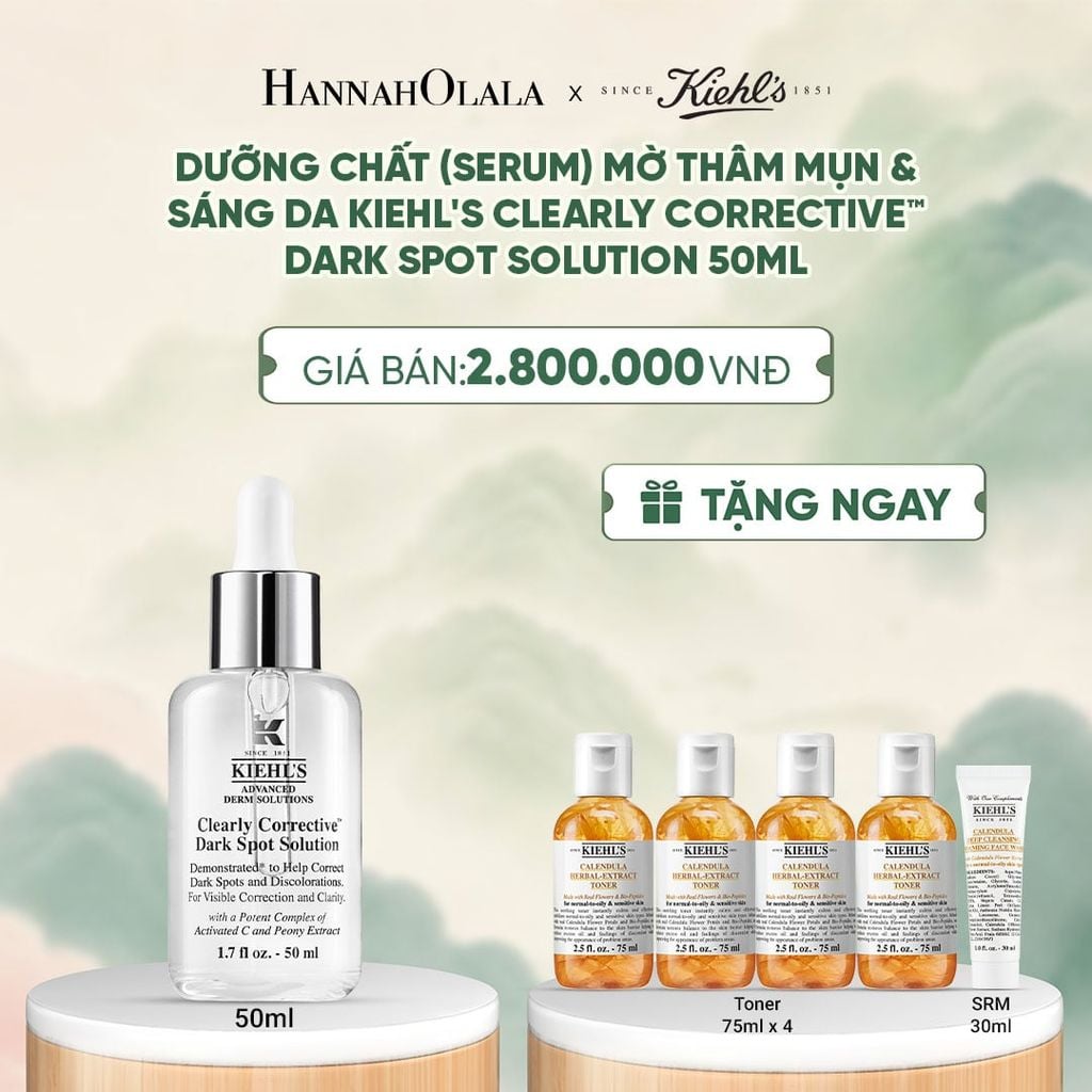  DƯỠNG CHẤT (SERUM) VITAMIN C GIÚP DA TRÔNG CĂNG BÓNG SAU 7 NGÀY KIEHL'S CLEARLY CORRECTIVE™ DARK SPOT SOLUTION 50ML - A130 