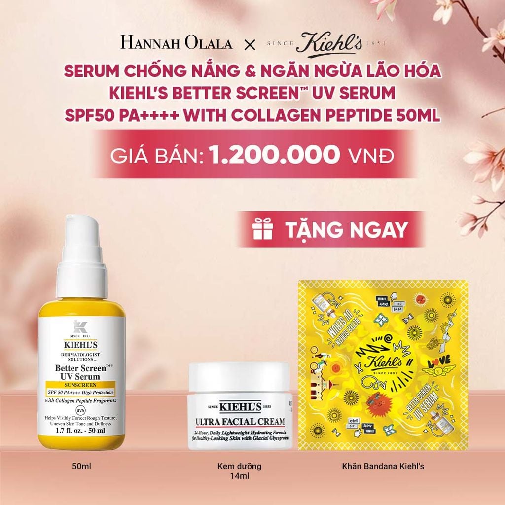  SERUM CHỐNG NẮNG & NGĂN NGỪA LÃO HÓA KIEHL’S BETTER SCREEN™ UV SERUM SPF50 PA++++ WITH COLLAGEN PEPTIDE 50ML - A2031 