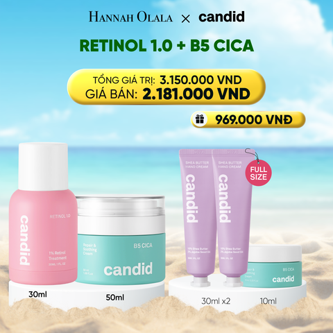  RETINOL 1.0 & B5 CICA BỘ ĐÔI LÀM MỜ NẾP NHĂN VÀ DƯỠNG ẨM PHỤC HỒI CHUYÊN SÂU - DEAL 6 