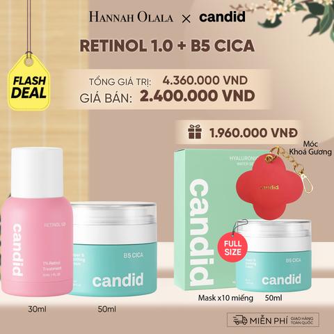  FLASHDEAL 21: RETINOL 1.0 & B5 CICA BỘ ĐÔI LÀM MỜ NẾP NHĂN VÀ DƯỠNG ẨM PHỤC HỒI CHUYÊN SÂU - A02 