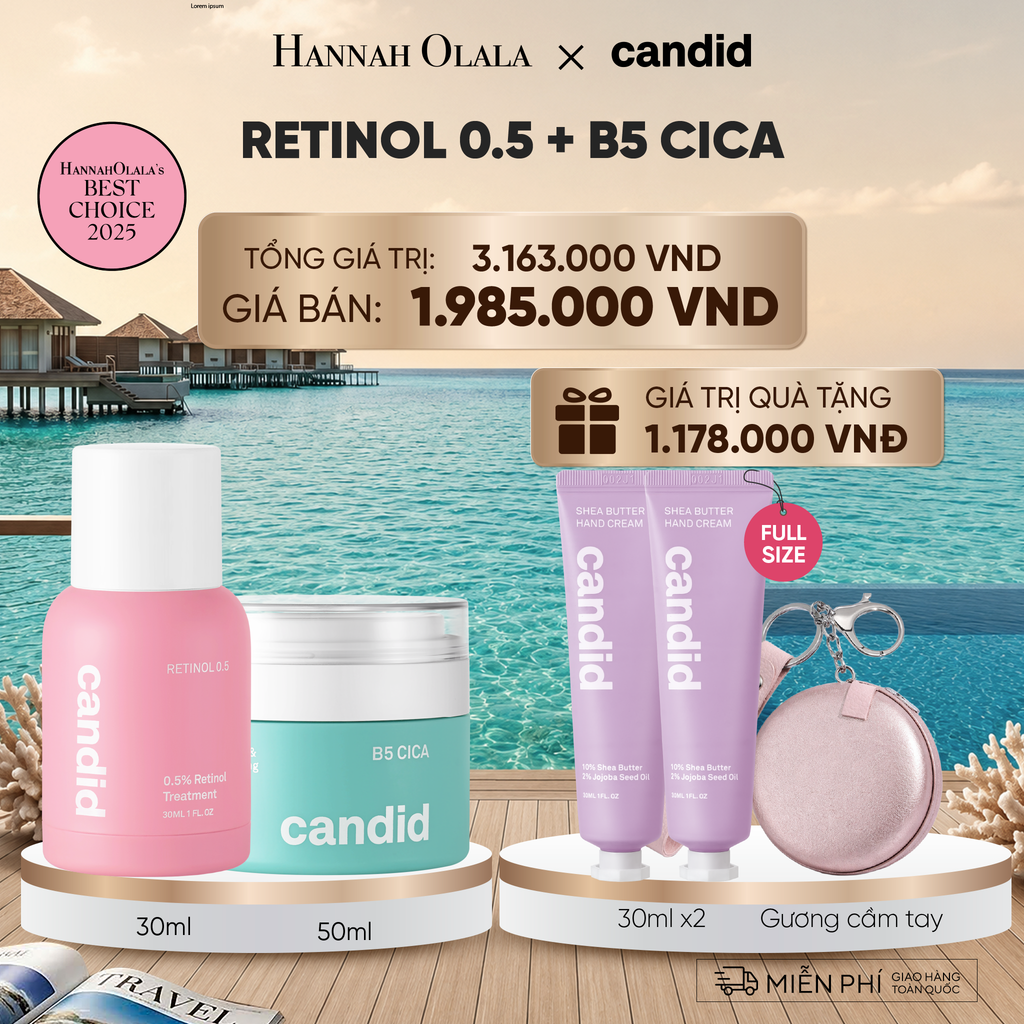  DEAL 7: RETINOL 0.5 & B5 CICA BỘ ĐÔI LÀM MỜ NẾP NHĂN VÀ DƯỠNG ẨM PHỤC HỒI CHUYÊN SÂU 