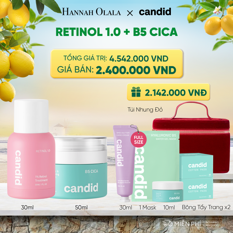  RETINOL 1.0 & B5 CICA BỘ ĐÔI LÀM MỜ NẾP NHĂN VÀ DƯỠNG ẨM PHỤC HỒI CHUYÊN SÂU DEAL 6: 