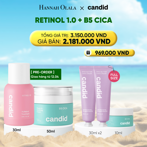  A1487_DEAL 7: RETINOL 1.0 & B5 CICA BỘ ĐÔI LÀM MỜ NẾP NHĂN VÀ DƯỠNG ẨM PHỤC HỒI CHUYÊN SÂU 