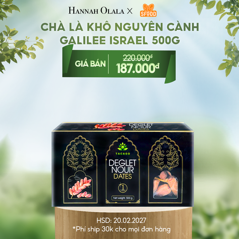  T23_DEAL 3: CHÀ LÀ KHÔ NGUYÊN CÀNH GALILEE ISRAEL 500G 