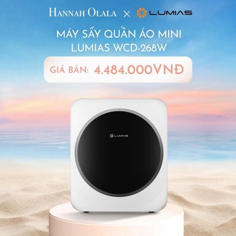  DEAL 3: MÁY SẤY QUẦN ÁO MINI LUMIAS WCD-268W 