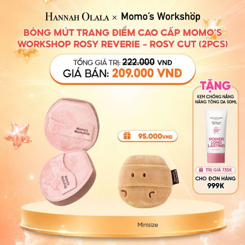  BÔNG MÚT TRANG ĐIỂM CAO CẤP MOMO'S WORKSHOP ROSY REVERIE - ROSY CUT (2PCS) - G156 
