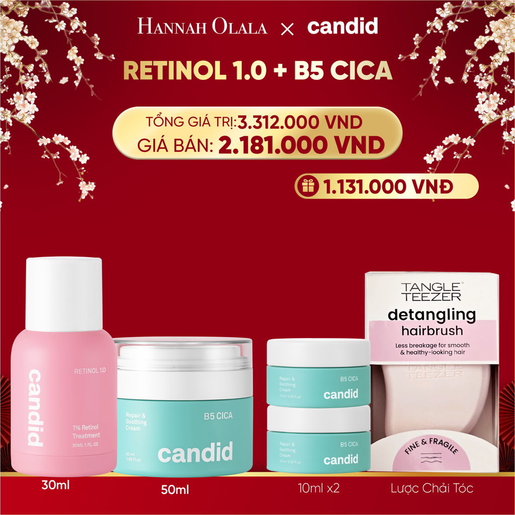  DEAL 6: RETINOL 1.0 & B5 CICA BỘ ĐÔI LÀM MỜ NẾP NHĂN VÀ DƯỠNG ẨM PHỤC HỒI CHUYÊN SÂU 