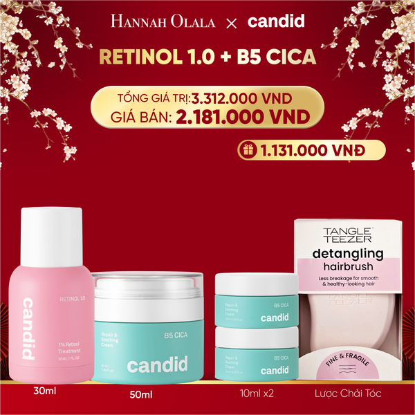  DEAL 6: RETINOL 1.0 & B5 CICA BỘ ĐÔI LÀM MỜ NẾP NHĂN VÀ DƯỠNG ẨM PHỤC HỒI CHUYÊN SÂU 