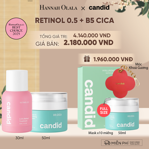  FLASHDEAL 22: RETINOL 0.5 & B5 CICA BỘ ĐÔI LÀM MỜ NẾP NHĂN VÀ DƯỠNG ẨM PHỤC HỒI CHUYÊN SÂU 