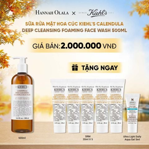  SỮA RỬA MẶT HOA CÚC KIEHL'S CALENDULA DEEP CLEANSING FOAMING FACE WASH 500ML - E329 
