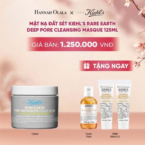  MẶT NẠ ĐẤT SÉT GIẢM DẦU & THU NHỎ LỖ CHÂN LÔNG KIEHL'S RARE EARTH DEEP PORE CLEANSING MASQUE 125ML (MỚI) - A2030 