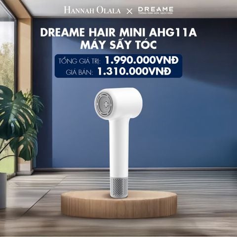  DREAME HAIR MINI AHG11A MÁY SẤY TÓC ION ÂM SIÊU NHỎ GỌN 270G ĐỘNG CƠ TỐC ĐỘ CAO - BH 24 THÁNG 