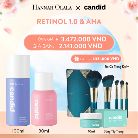  A159_DEAL 7: RETINOL 1.0 & AHA BỘ ĐÔI NGĂN NGỪA LÃO HÓA, TẨY TẾ BÀO CHẾT DỊU NHẸ, THÔNG THOÁNG LỖ CHÂN LÔNG 