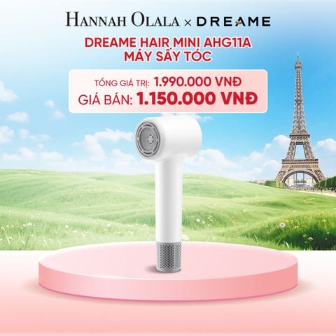  DREAME HAIR MINI AHG11A MÁY SẤY TÓC ION ÂM SIÊU NHỎ GỌN 270G ĐỘNG CƠ TỐC ĐỘ CAO - BH 24 THÁNG - B18 