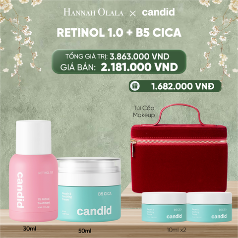  DEAL 7: RETINOL 1.0 & B5 CICA BỘ ĐÔI LÀM MỜ NẾP NHĂN VÀ DƯỠNG ẨM PHỤC HỒI CHUYÊN SÂU 