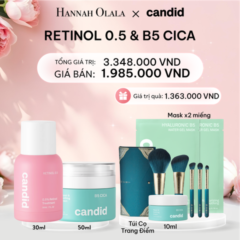  E256: DEAL 7: RETINOL 0.5 30ML & B5 CICA 50ML BỘ ĐÔI LÀM MỜ NẾP NHĂN VÀ DƯỠNG ẨM PHỤC HỒI CHUYÊN SÂU 