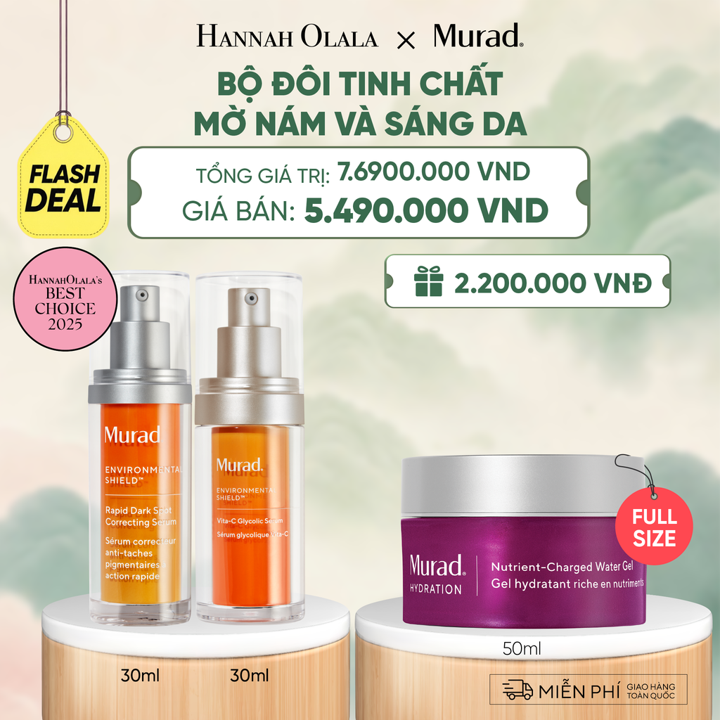  [FLASH DEAL 7] BỘ ĐÔI TINH CHẤT MỜ NÁM VÀ SÁNG DA 