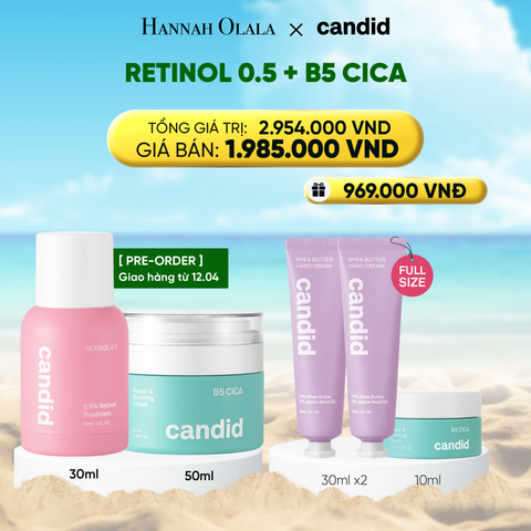  A1485_DEAL 8: RETINOL 0.5 & B5 CICA BỘ ĐÔI LÀM MỜ NẾP NHĂN VÀ DƯỠNG ẨM PHỤC HỒI CHUYÊN SÂU 