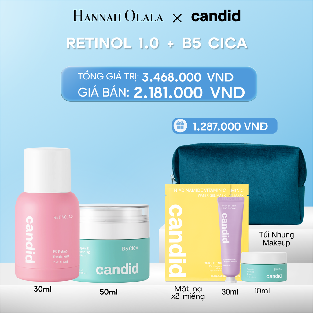  DEAL 7: RETINOL 1.0 & B5 CICA BỘ ĐÔI LÀM MỜ NẾP NHĂN VÀ DƯỠNG ẨM PHỤC HỒI CHUYÊN SÂU 