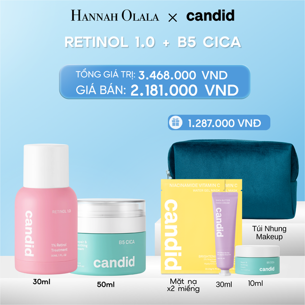  DEAL 7: RETINOL 1.0 & B5 CICA BỘ ĐÔI LÀM MỜ NẾP NHĂN VÀ DƯỠNG ẨM PHỤC HỒI CHUYÊN SÂU 