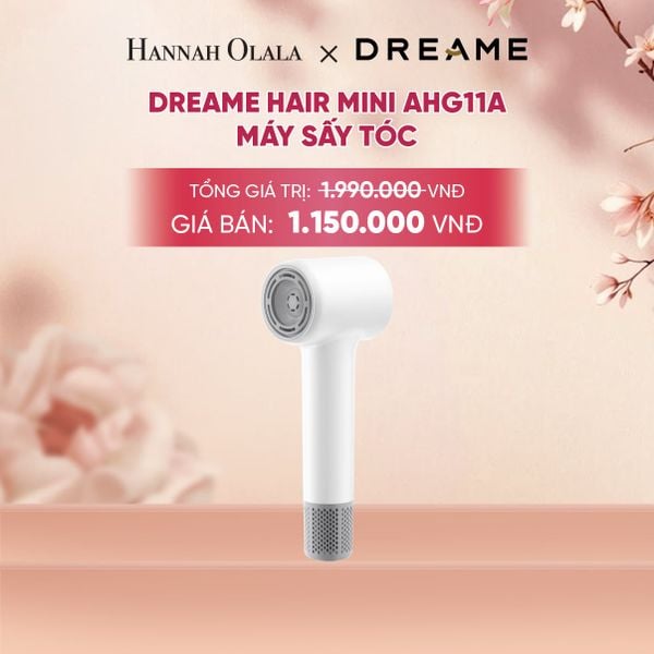  DREAME HAIR MINI AHG11A MÁY SẤY TÓC ION ÂM SIÊU NHỎ GỌN 270G ĐỘNG CƠ TỐC ĐỘ CAO - BH 24 THÁNG 