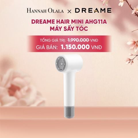  DREAME HAIR MINI AHG11A MÁY SẤY TÓC ION ÂM SIÊU NHỎ GỌN 270G ĐỘNG CƠ TỐC ĐỘ CAO - BH 24 THÁNG 