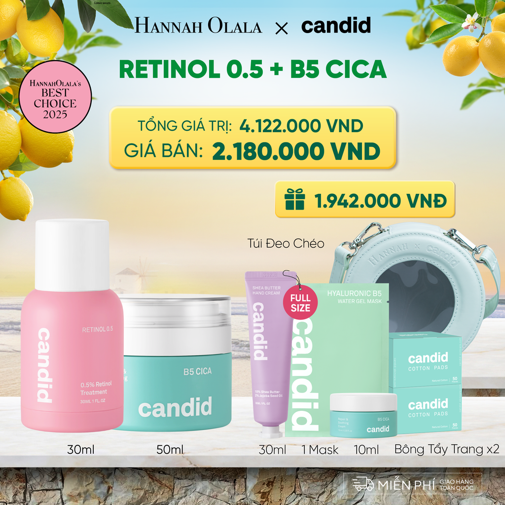  RETINOL 0.5 & B5 CICA BỘ ĐÔI LÀM MỜ NẾP NHĂN VÀ DƯỠNG ẨM PHỤC HỒI CHUYÊN SÂU DEAL 7: 
