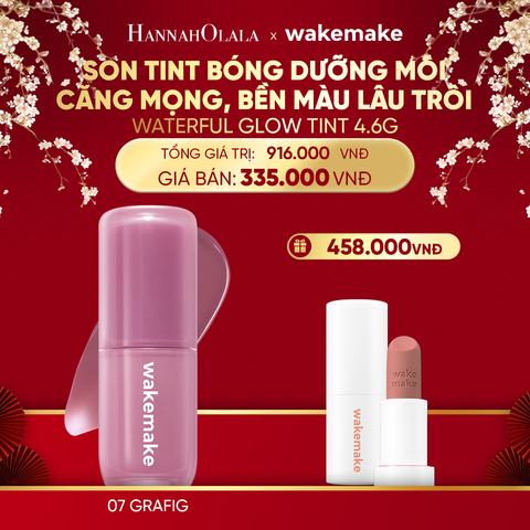 DEAL 3: SON TINT BÓNG WAKEMAKE WATERFUL GLOW TINT DƯỠNG ẨM CĂNG MỌNG, BỀN MÀU LÂU TRÔI 