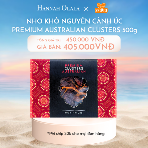  C166_DEAL 6: NHO KHÔ NGUYÊN CÀNH ÚC PREMIUM AUSTRALIAN CLUSTERS 500G 