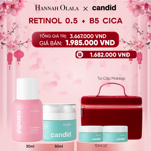  DEAL 8: RETINOL 0.5 & B5 CICA BỘ ĐÔI LÀM MỜ NẾP NHĂN VÀ DƯỠNG ẨM PHỤC HỒI CHUYÊN SÂU 