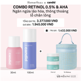  DEAL 8: RETINOL 0.5 30ML & AHA 100ML BỘ ĐÔI NGĂN NGỪA LÃO HÓA, TẨY TẾ BÀO CHẾT DỊU NHẸ, THÔNG THOÁNG LỖ CHÂN LÔNG 