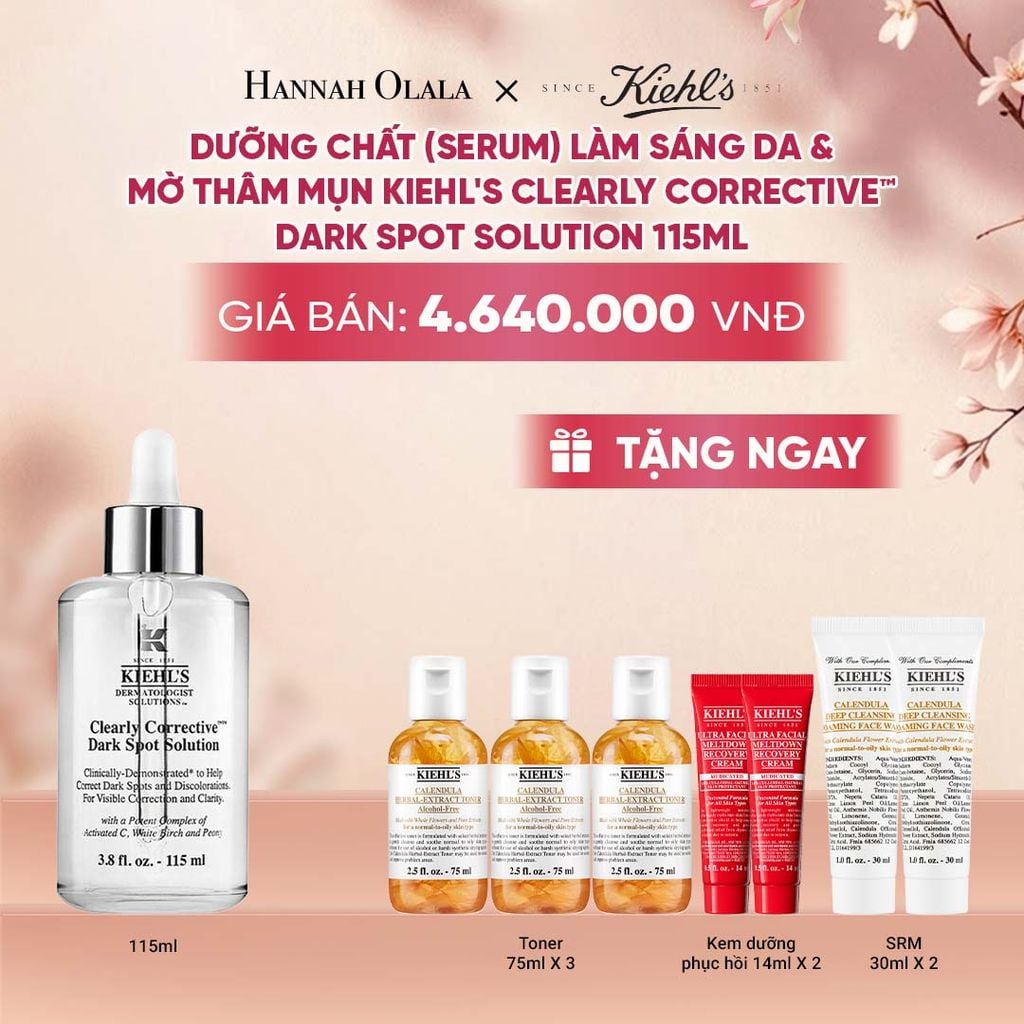  DƯỠNG CHẤT (SERUM) VITAMIN C GIÚP DA TRÔNG CĂNG BÓNG SAU 7 NGÀY KIEHL'S CLEARLY CORRECTIVE™ DARK SPOT SOLUTION 115ML - A2033 