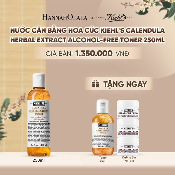  [FLASH DEAL] NƯỚC CÂN BẰNG HOA CÚC KIEHL'S CALENDULA HERBAL EXTRACT ALCOHOL-FREE TONER 250ML - A291 