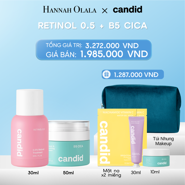  DEAL 8: RETINOL 0.5 & B5 CICA BỘ ĐÔI LÀM MỜ NẾP NHĂN VÀ DƯỠNG ẨM PHỤC HỒI CHUYÊN SÂU 