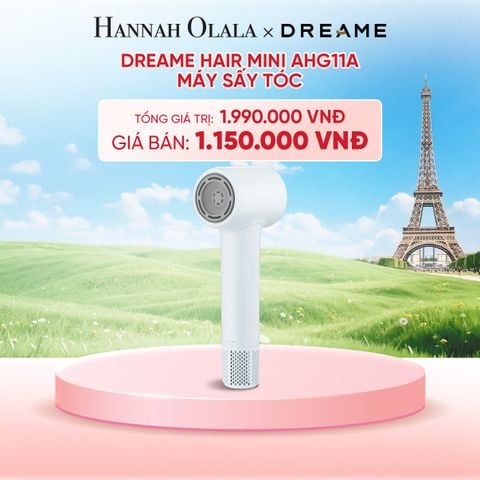  DREAME HAIR MINI AHG11A MÁY SẤY TÓC ION ÂM SIÊU NHỎ GỌN 270G ĐỘNG CƠ TỐC ĐỘ CAO - BH 24 THÁNG - B18 