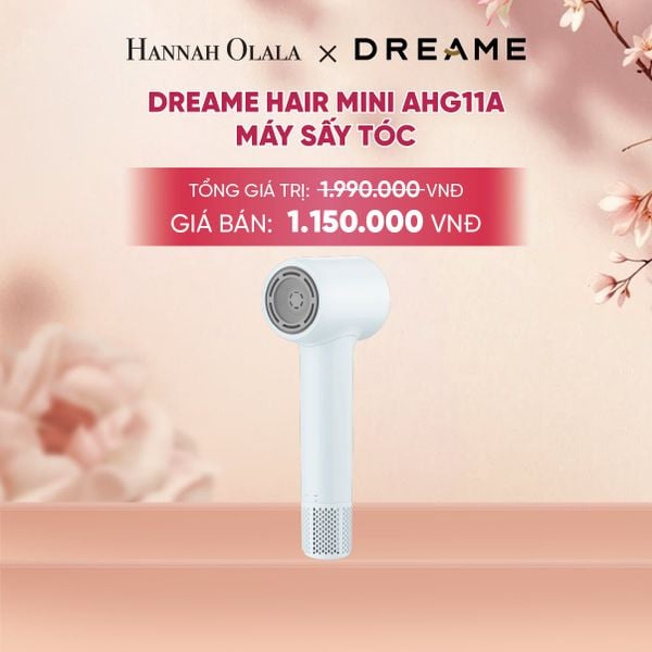  DREAME HAIR MINI AHG11A MÁY SẤY TÓC ION ÂM SIÊU NHỎ GỌN 270G ĐỘNG CƠ TỐC ĐỘ CAO - BH 24 THÁNG 