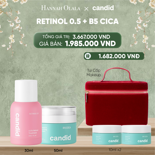  D1365_DEAL 8: RETINOL 0.5 & B5 CICA BỘ ĐÔI LÀM MỜ NẾP NHĂN VÀ DƯỠNG ẨM PHỤC HỒI CHUYÊN SÂU 