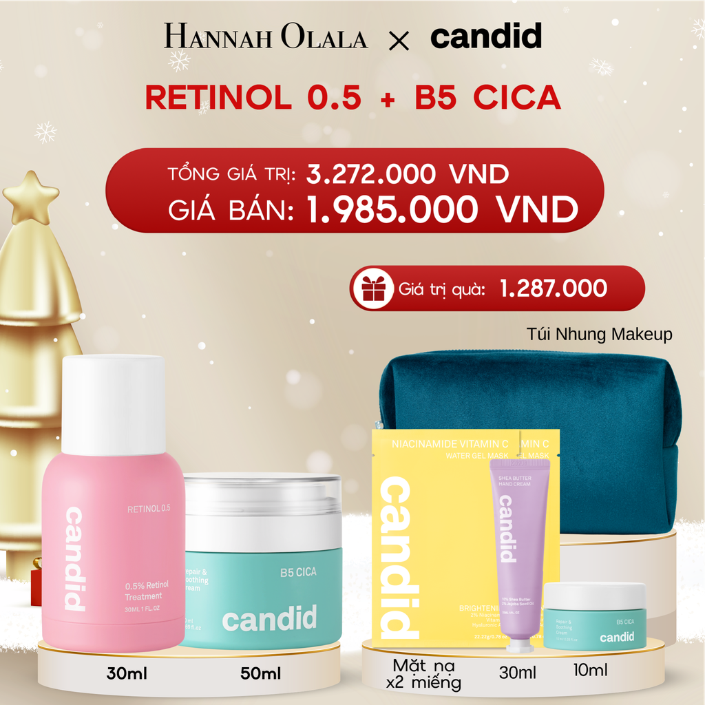 DEAL 8: RETINOL 0.5 & B5 CICA BỘ ĐÔI LÀM MỜ NẾP NHĂN VÀ DƯỠNG ẨM PHỤC HỒI CHUYÊN SÂU 