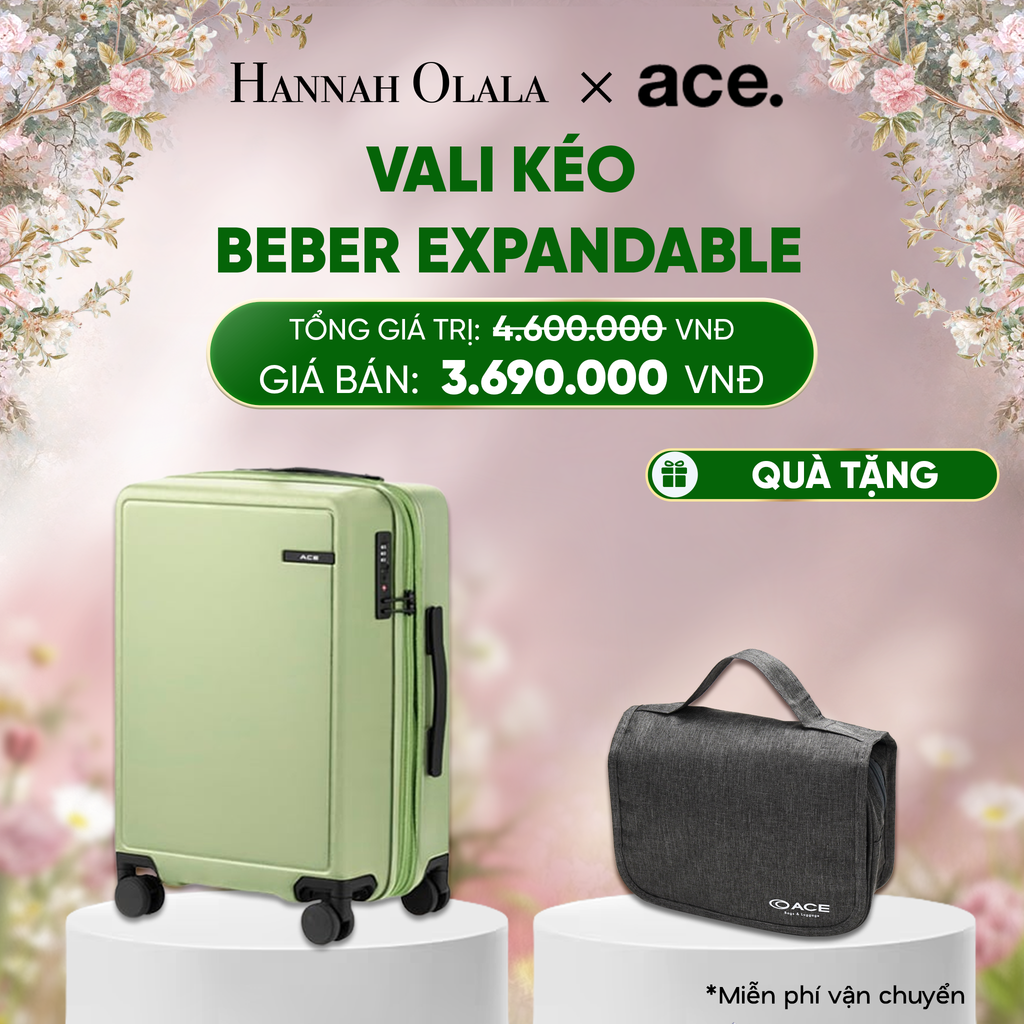  E1690_DEAL31: VALI KÉO BEBER SIZE CABIN S *TẶNG KÈM BAO TRÙM HOẶC POUCH 