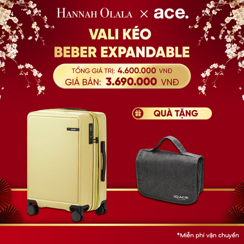  A1172_DEAL31: VALI KÉO BEBER SIZE CABIN S *TẶNG KÈM BAO TRÙM POUCH 