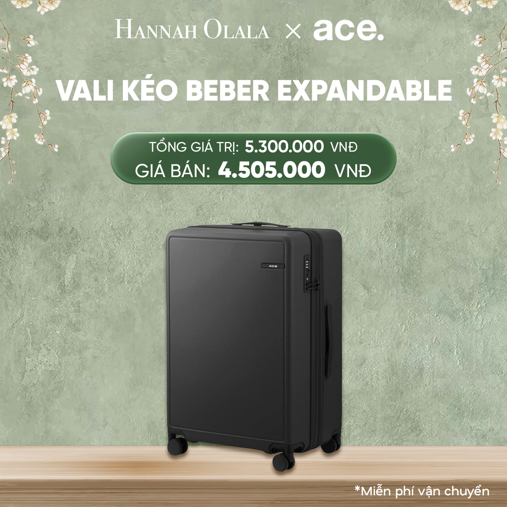  DEAL32: VALI KÉO BEBER SIZE TRUNG M
*Tặng kèm bao trùm Pouch 