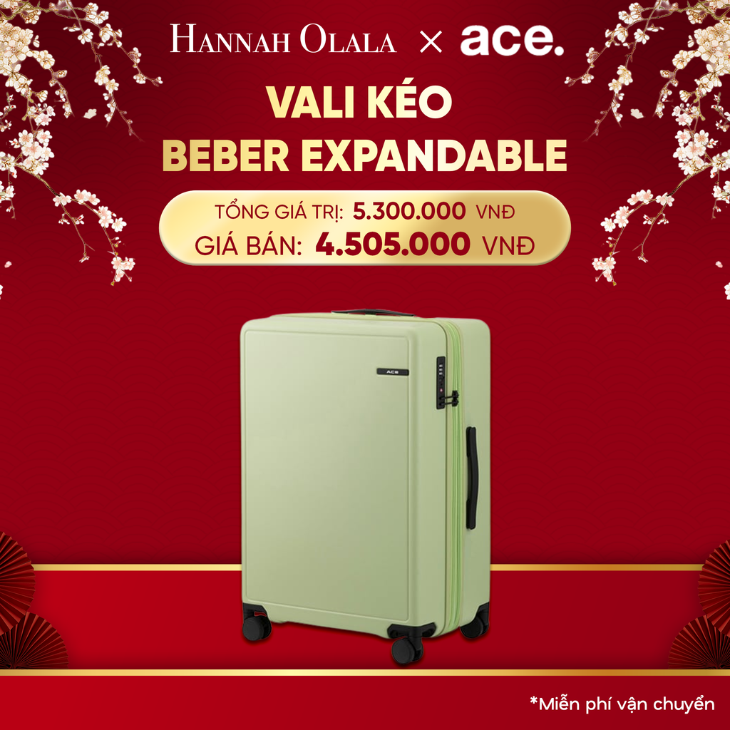  DEAL32: VALI KÉO BEBER SIZE TRUNG M
*Tặng kèm bao trùm Pouch 